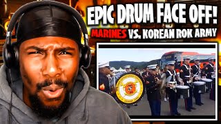 THIS WAS SURGICAL  Epic Drum Face Off  Marines vs Korean ROK Army Reaction [upl. by Meggy]