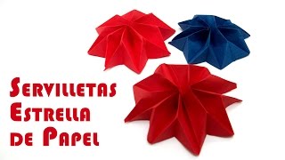 Elegante Servilleta Estrella de Papel Para Fiestas [upl. by Eleen]