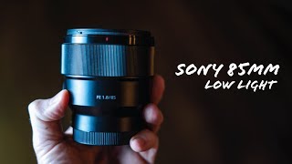 SONY 85mm 18 Cinematic LOW LIGHT TEST  Sony a7III [upl. by Eelarual761]