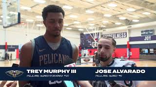 Trey Murphy III amp Jose Alvarado on Game 3 vs OKC  New Orleans Pelicans [upl. by Frohman]