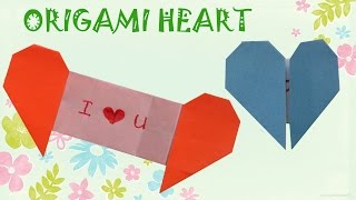 Origami Heart with Message  Origami Easy [upl. by Bradney]