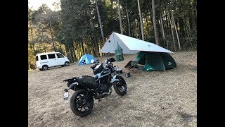 訳あって低画質 DUCATI SCRAMBLER SIXTY2 2018初キャンプツーリング 月川荘キャンプ場 [upl. by Atteuqal]