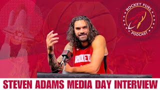 Houston Rockets Steven Adams talks rehab process Dillon Brooks and upcoming season [upl. by Hanshaw]