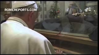 Pope visits tomb of St Clare of Assisi founder of the Poor Clares [upl. by Donnie]