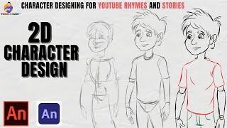 Class 1  How to Draw 2D Character Design in Adobe Animate hindi  learn animation in hindi 2d [upl. by Pouncey]