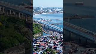 Coastal road sta ana wharf bridge project drone davaocitycoastalroad davaocity [upl. by Nahsyar73]