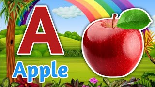 12345 Kids class Alphabet Number A For Apple Nursery RhymesLearning English  Kidsghanvoice [upl. by Mellisent582]