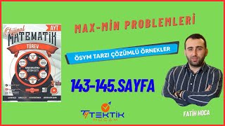 ORİJİNAL TÜREV 2024 MODEL150151SAYFA MAXMİN PROBLEMLERİ ÖSYM TARZI ÇÖZÜMLÜ ÖRNEKTEKTIKHOCAM [upl. by Ahsienahs]