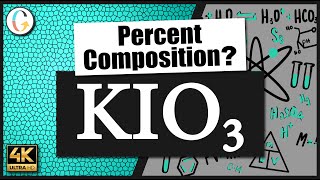 How to find the percent composition of KIO3 Potassium Iodate [upl. by Atinaujnas]