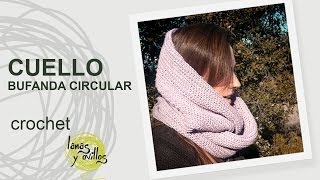 Tutorial Cuello Crochet o Ganchillo Punto Dos Agujas [upl. by Lamhaj]