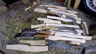 Billhook Handles from Green Ash [upl. by Eniarral]