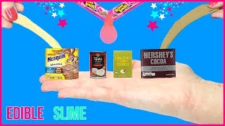 DIY Miniature Edible Slime Chocolate Bubblegum Slime DIYs Tiny Slime Supplies Slime You Can Eat [upl. by Hauge]