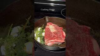 Ribeye for dinner steak dinner ribeye food foodie [upl. by Arima724]