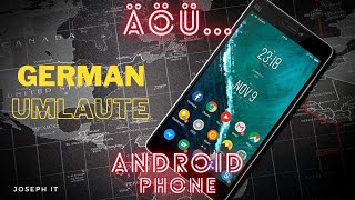 How to write Umlaut in Android Phone Online and Offline  German Umlaut Characters [upl. by Ahsakal]