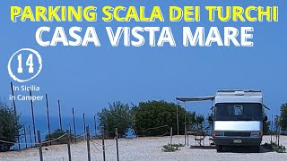 IN CAMPER IN SICILIA 14  PARKING SCALA DEI TURCHI  CAMPER CASA VISTA MARE [upl. by Enaile687]