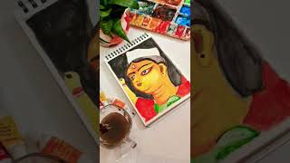 Short ma durga drawing art kolkatadurga kolkatadurgathakur shortsfeed youtubeshort kolkata [upl. by Anoirb]