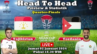 Tajikistan vs Jordania Perempat Final Piala Asia 2024  Head To Head amp Preview Pertandingan [upl. by Weeks]