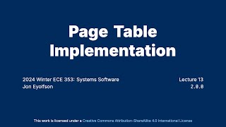 quotPage Table Implementationquot Operating Systems Course at University of Toronto [upl. by Ynohtnaeoj797]