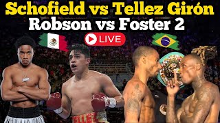 BOXEO EN VIVO Floyd Schofield vs Rene Tellez Giron y Robson Conceicao vs OShaquie Foster Narracion [upl. by Kubis523]