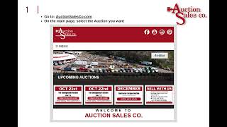 HOW TO BID  AUCTION SALES CO [upl. by Aitsirk]