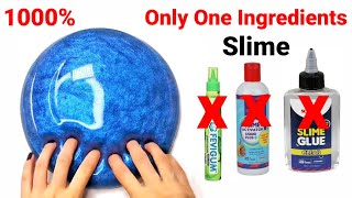 Only 1 ingredient slimeNo Glue No Borax No Activator SlimeHow to make slimeDIY Fluffy Slimeslime [upl. by Eahsram]