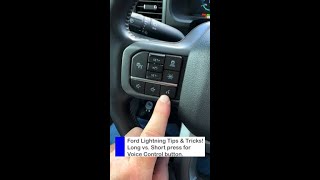 Ford Lightning Tips amp Tricks  Voice Control  Long vs Short Press [upl. by Onailerua]