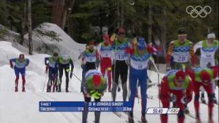 Mens 50km Mass Start Classic CrossCountry Skiing  Full Event  Vancouver 2010 Winter Olympics [upl. by Natalina]