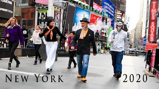 Jerusalema Dance Challenge New York Times Square Master KG Feat Nomcebo [upl. by Enawtna]