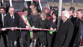 Tramvia linea 2 linaugurazione con il presidente Mattarella [upl. by Narik62]