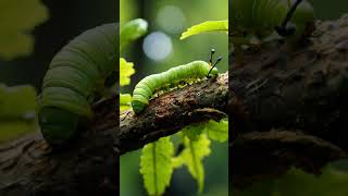 Inchworm On Branch inchworm worms insect insects ai aiinsights shorts ytshorts [upl. by Rebmyk]