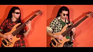 Bach  Prelude in C minor BWV 847  two bass guitars [upl. by Nnylf401]