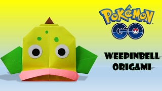 POKEMON  Origami Weepinbell Tutorial DIY origami pokemon how to make origami pokemon [upl. by Eednus]