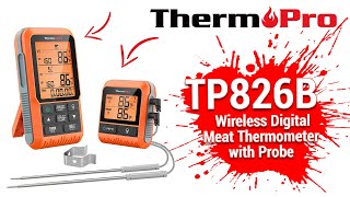 ThermoPro TP826 500FT Wireless Digital Meat Thermometer with Probe Setup Video [upl. by Netloc]