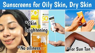 Best Sunscreens for Oily Skin Dry Skin Skin Brightening Tanning amp Pigmentation [upl. by Akemehc]