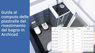 Guida al computo delle piastrelle del rivestimento del bagno in Archicad [upl. by Bradan]