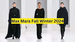 Fashion Highlights  Max Mara Fall Winter 2024 Runway Show [upl. by Anelas115]