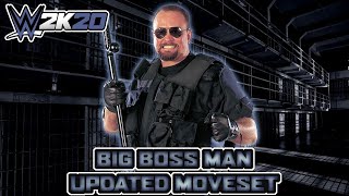 WWE 2K20 Big Bossman Updated Moveset [upl. by Nennahs]