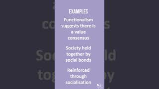 Consensus Theories  60 Second Sociology GCSE Sociological Theory [upl. by Aleira]