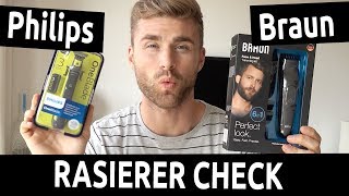 Rasierer Test  Männerrasierer ● Braun Rasierer vs Philips Rasierer Check [upl. by Aicenad]