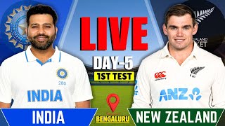 India vs New Zealand 1st Test Day 5  IND vs NZ Live Score amp Commentary  Live Cricket Match Today [upl. by Magavern]