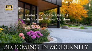 Concrete Meets Stunning Courtyard Harmonizing Modern Concrete House with Gardens amp Blooming Flowers [upl. by Walther]