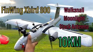 FinWing Xbird 800  Walksnail Avatar Moonlight  10KM Stock Antenna [upl. by Mannuela]