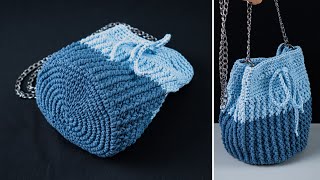 How to crochet a cute mini bag easily [upl. by Blinny]