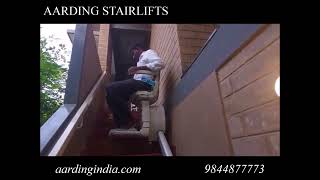 Aarding outdoor stairlift Installed at BanashankariBangalore [upl. by Manus431]