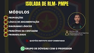 QUESTÕES DE RLM DO INSTITUTO AOCP  PARA A PMPE 2024 [upl. by Suh]