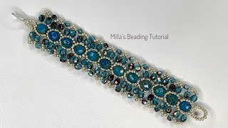 Beaded Bracelet 💎 Beading Tutorial [upl. by Eidnas]