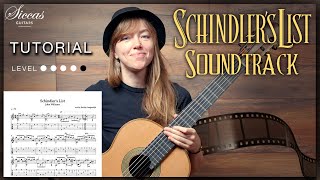 Schindlers List  Classical Guitar Tutorial [upl. by Mosra469]