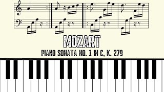 Mozart  Piano Sonata No 1 in C K 279 Piano Version  Sheet Music [upl. by Baoj430]