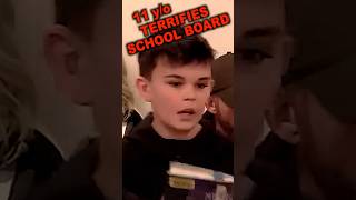 11 year old terrifies School Board with… 🤯😡 shorts [upl. by Corbett]