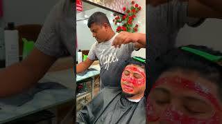 how to best use wax face nose ears warm waxing Demonstration Best wax service offer700shorts salon [upl. by Noemys]